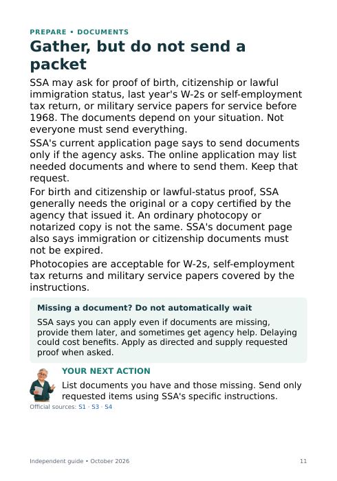 Sample page: Gather, but do not send a packet